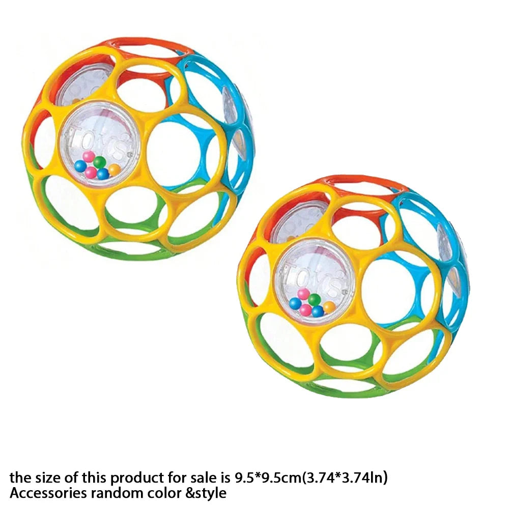 Soft Baby Grasping Rattle Ball – Early Education Sensory Toy with Bell, Random Color for Infants