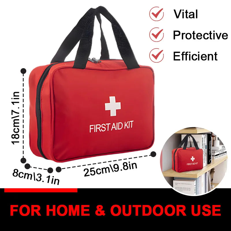 Premium Compact First Aid Kit for Home, Office, Car, Travel, Camping & Emergency Preparedness