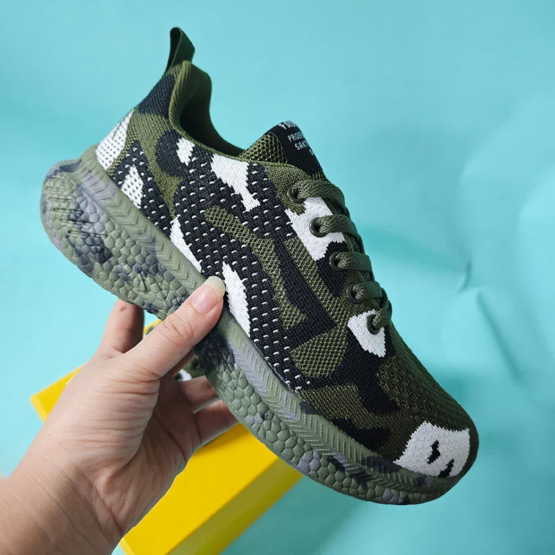 Men’s Camouflage Running Shoes – Breathable Lightweight Sports Sneakers for Jogging, Hiking & Fitness Training