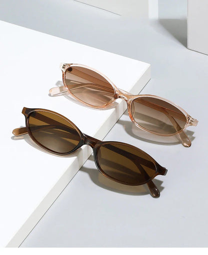 Sexy Small Oval Women's Sunglasses 2024 – New Fashion Black & Brown Summer Shades, Trendy Unique Eyewear for Men & Women