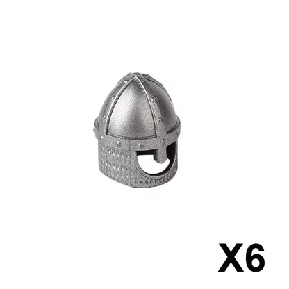 MOC Medieval Knight Building Blocks - Military Soldier Figures with Armor, Helmet, Cape & Brick Toy Accessories