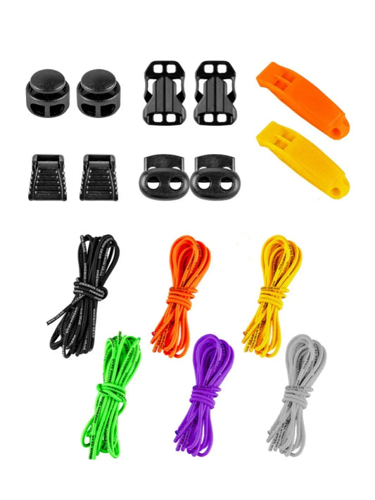 DIY Elastic Backpack Expansion Rope Set - Outdoor Camping & Mountaineering Gear Strap with Adjustable Buckle