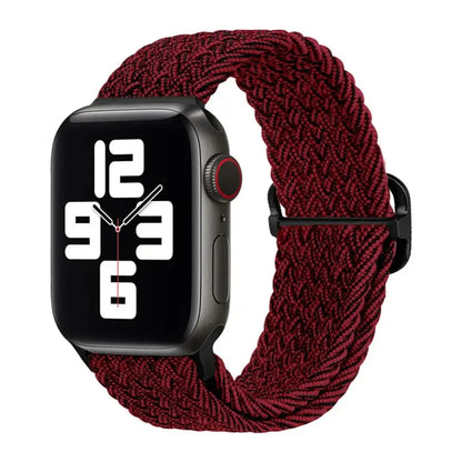 Braided Solo Loop Apple Watch Ultra Band – Elastic Nylon Adjustable Sport Bracelet Strap for iWatch SE, Series 3–9 (38mm–49mm)