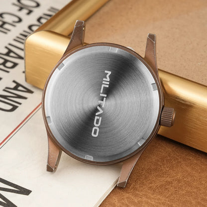 Militado ML05 Vintage Quartz Watch 38mm with VH31 Movement, Domed Sapphire Crystal, AR Coating & Luminous Dial