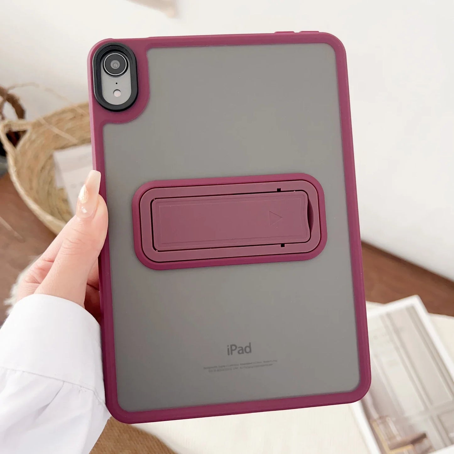 Matte Stand Case for iPad Air, Pro & Mini – Hard Kickstand Tablet Cover for 9.7" to 11" Models (4th-10th Gen)