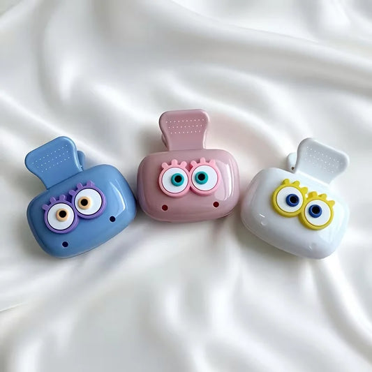 3PCS Cute Eye-Shaped Toothbrush Holders - Colorful Travel Toothbrush Covers with Dust-Proof Protection