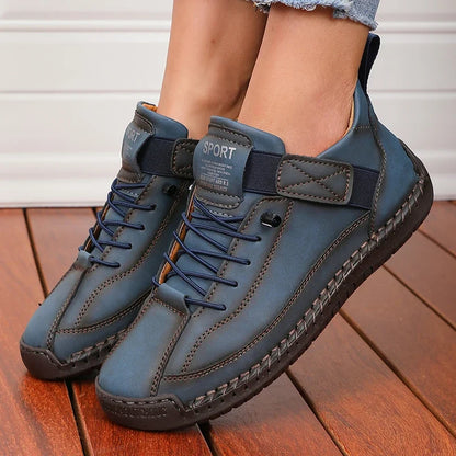 Women’s Mid-Calf Retro Boots - British Style Anti-Slip Workwear Loafers for Summer