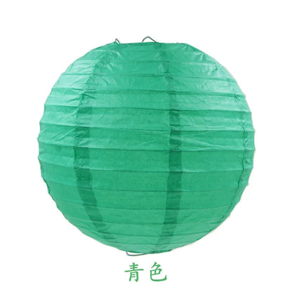 Round Paper Lantern Hanging Ball Decor for Wedding & Birthday Party, DIY Lampion Craft Supplies in White, Red & Blue