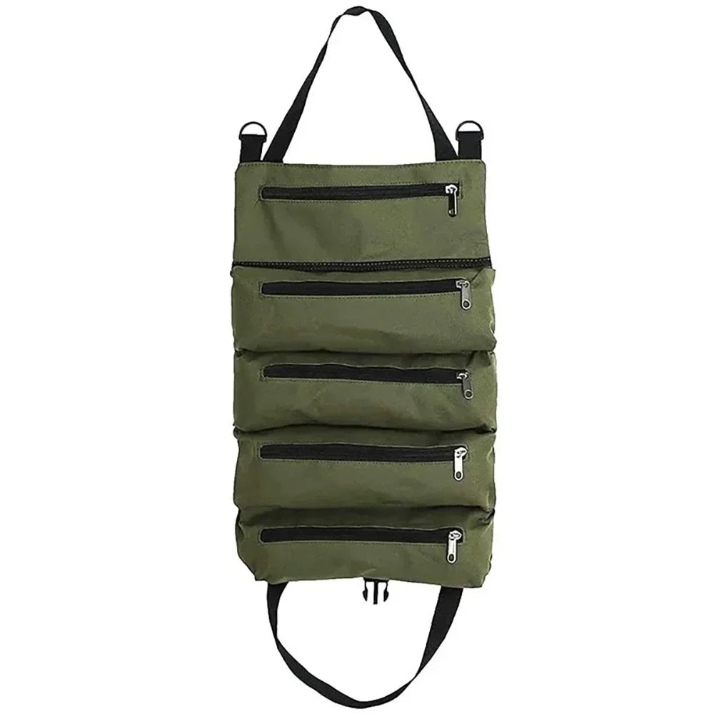 Multi-Purpose Tool Bag - Professional Roll-Up Organizer with Multiple Pockets for Hardware Tools