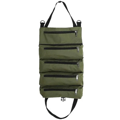 Multi-Purpose Tool Bag - Professional Roll-Up Organizer with Multiple Pockets for Hardware Tools
