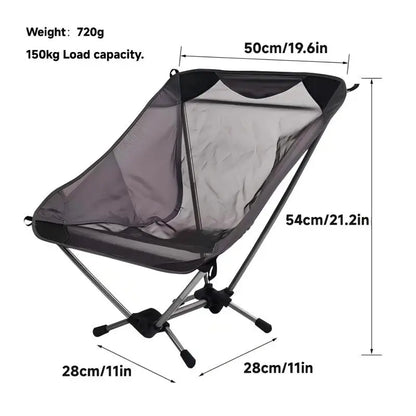 WESTTUNE Ultralight Camping Chair - 780g Lightweight Aluminum Mesh Chair for Backpacking, Hiking & Travel