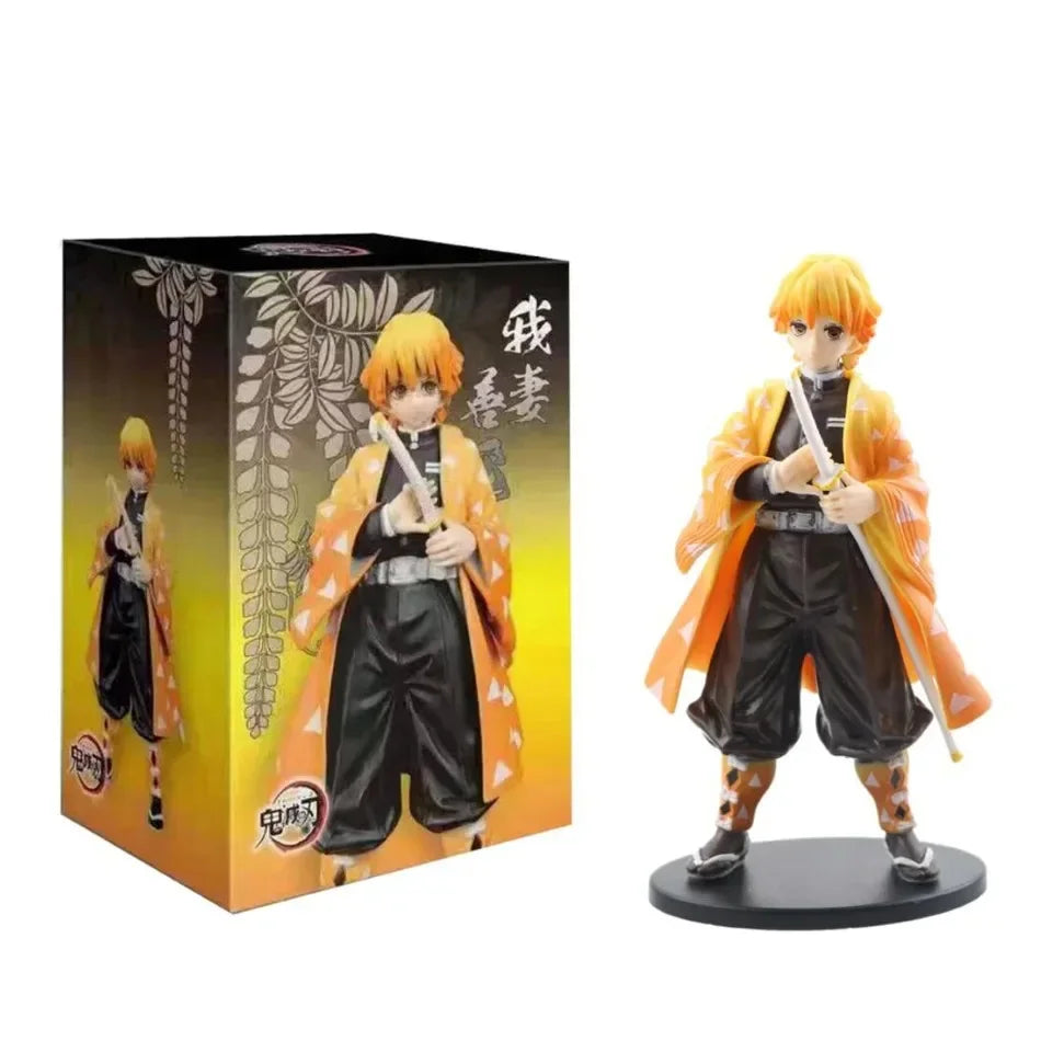 Demon Slayer Anime Figures – Kimetsu No Yaiba Tanjiro Nezuko Zenitsu Inosuke Action Doll Toys