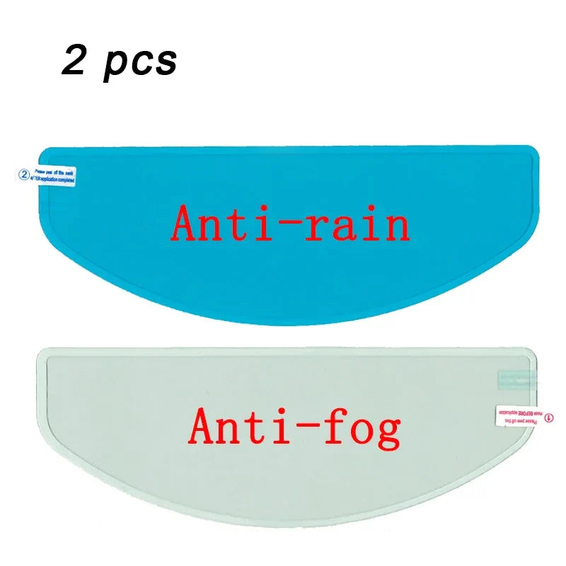 4PCS Universal Motorcycle Helmet Anti-Fog & Rainproof Film - Clear Coating Sticker for Helmet Accessories
