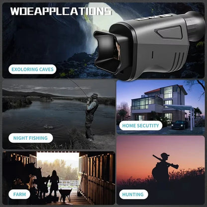 Portable Night Vision Monocular - Handheld Outdoor Telescope for Camping & Field Observation