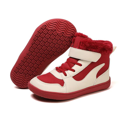 Kids Wide Toe Snow Boots - Warm Minimalist Barefoot Winter Shoes for Boys & Girls Toddlers