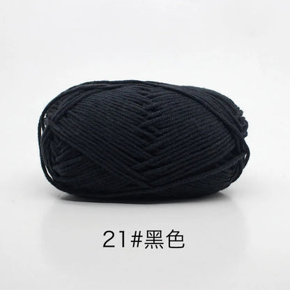 40-50g/Set 4ply Milk Cotton Knitting Yarn – Dyed Lanas for Crochet, Sweaters, Hats & Dolls, Affordable Craft Supplies
