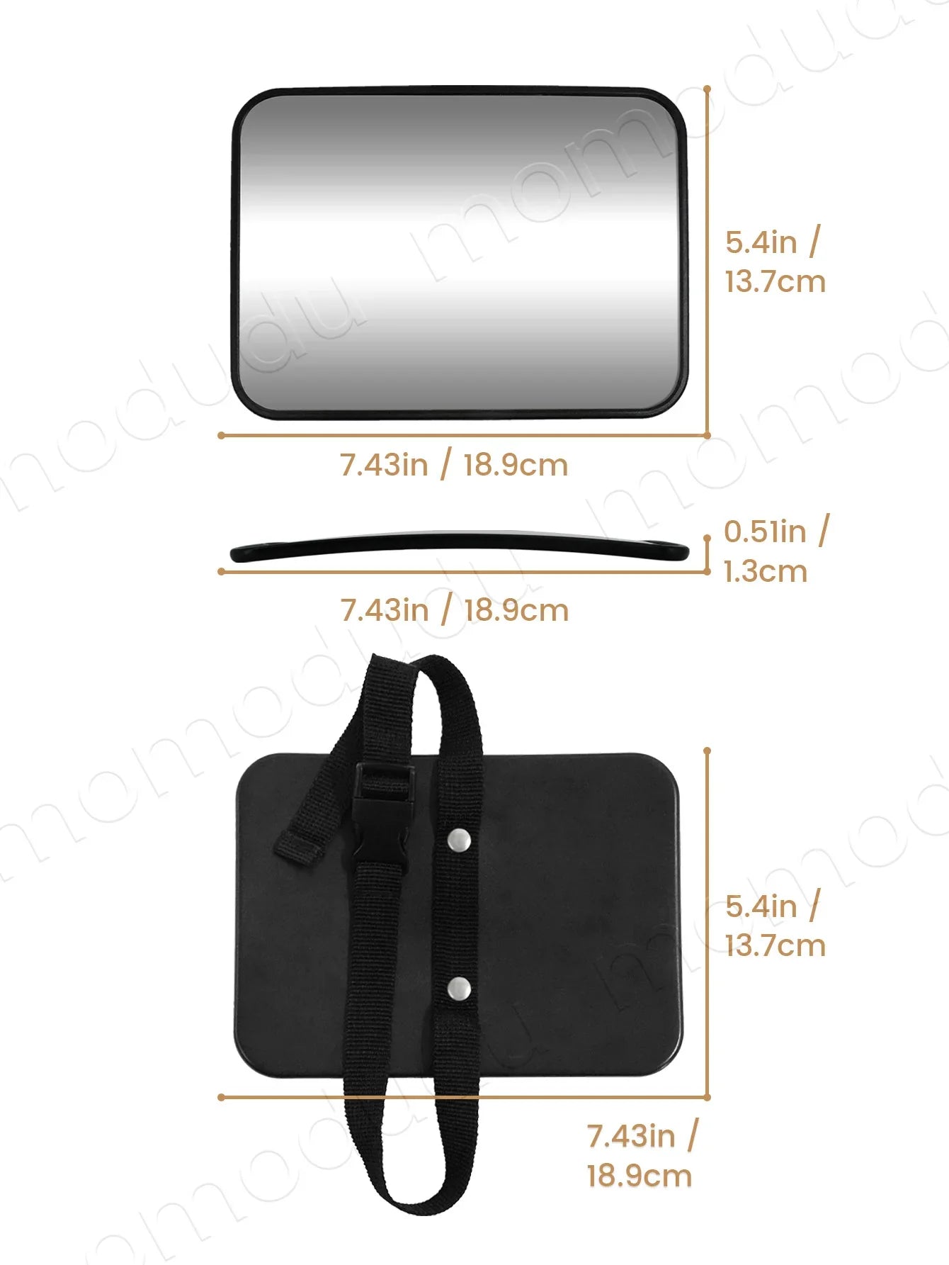 Shatterproof Baby Car Mirror - Crash Tested Rear Facing Infant Safety Mirror with Wide Clear View
