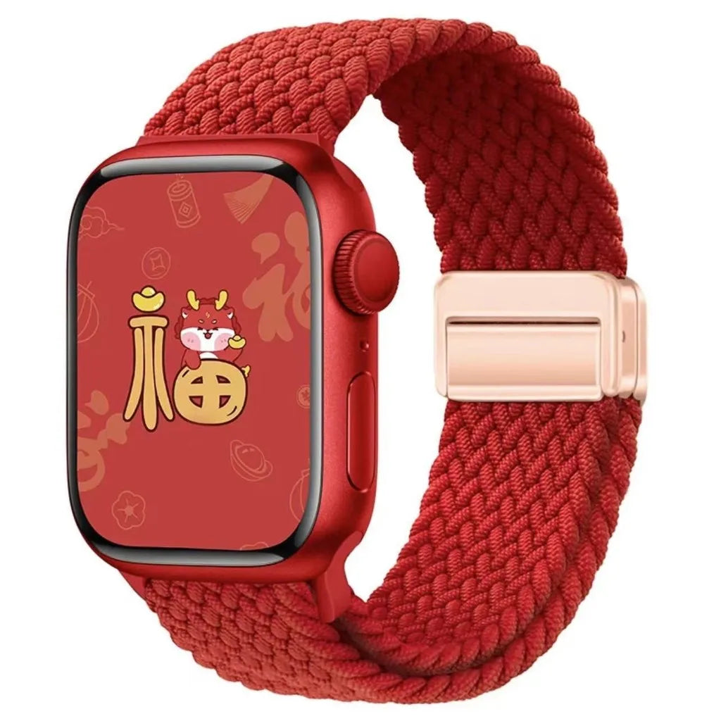 Nylon Braided Apple Watch Band - Durable Replacement Strap for Series 10/9/8/7/6/5/3 SE Ultra 49mm to 38mm