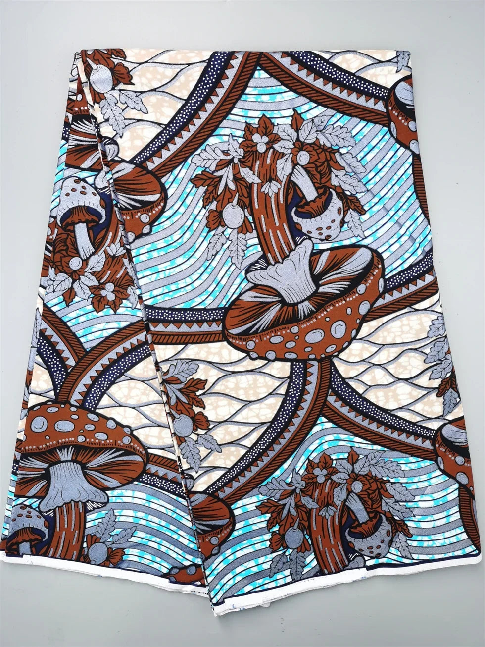 Grand African Wax Glitter Glam Fabric - 100% Cotton Ankara Batik Gold Print Pagne for Party Dresses & Sewing