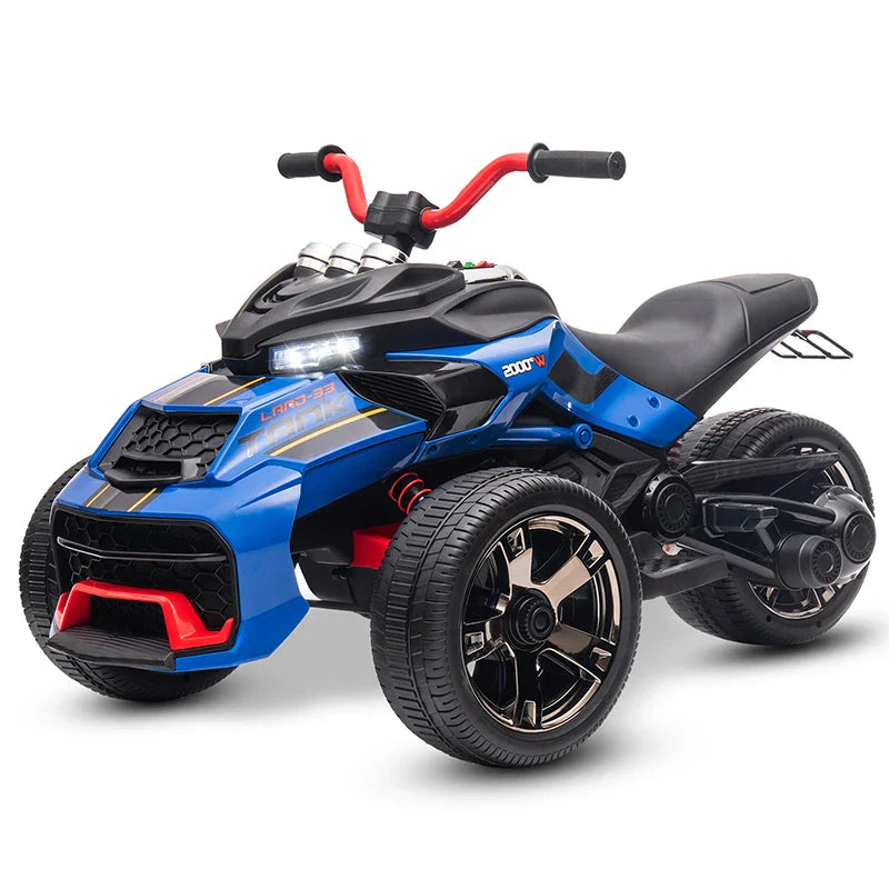 12V Kids 3-Wheel ATV Ride-On Toy – Battery-Powered Electric Vehicle with Lights & Music for Ages 3-8