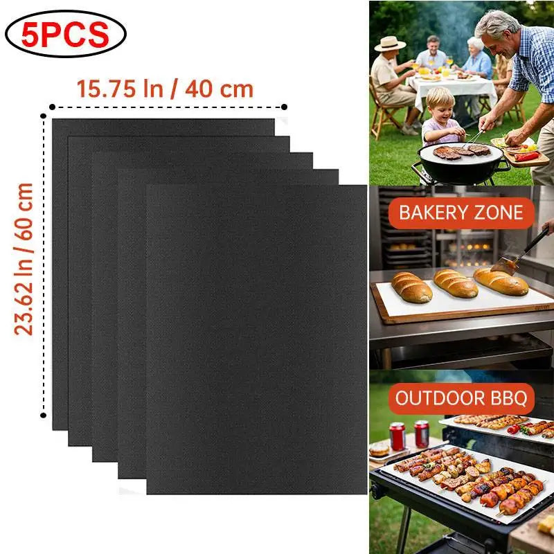 Multifunctional Grill Mat - Reusable High-Temperature Resistant Baking & Microwave Oven Liner for Easy Cooking