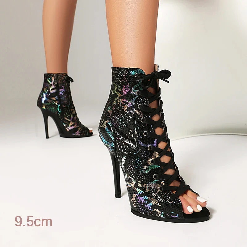 SWDZM Women’s Latin Dance Boots - Sexy Stiletto High Heels for Ballroom, Party & Dance
