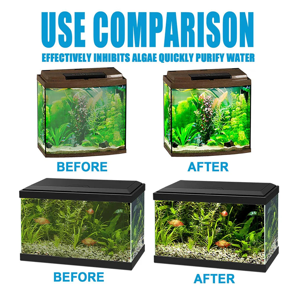 50g Algae & Moss Remover for Fish Tank, Pond, Aquarium – Green Algae & Bactericidal Removal, Improves Water Clarity
