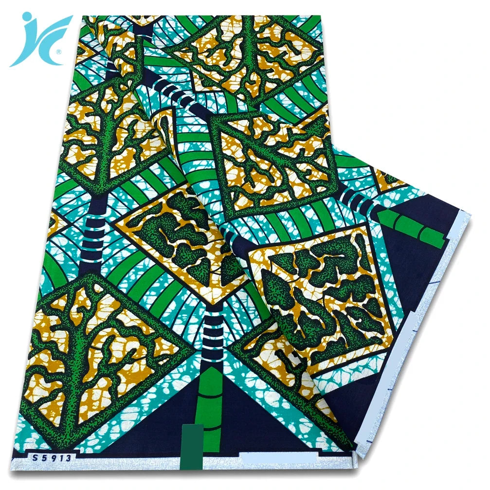 African Real Wax Print Fabric - 100% Cotton Ankara Sewing Material Wholesale Quality