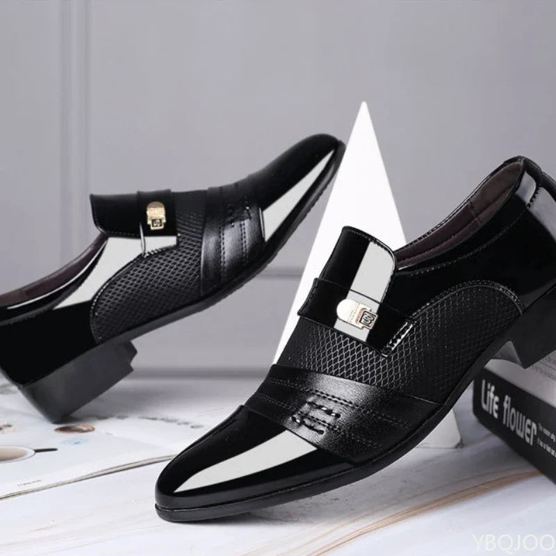 Men's Retro Casual Dress Shoes - Comfortable Versatile Business & Wedding Footwear