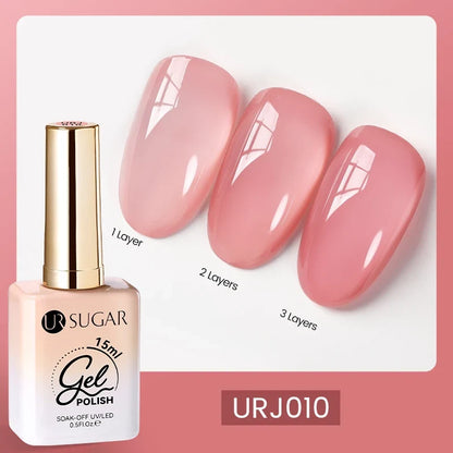 UR SUGAR Champagne Gold Silver Reflective Glitter Gel Nail Polish 15ml - Semi-Permanent Soak Off UV Manicure Art Varnish