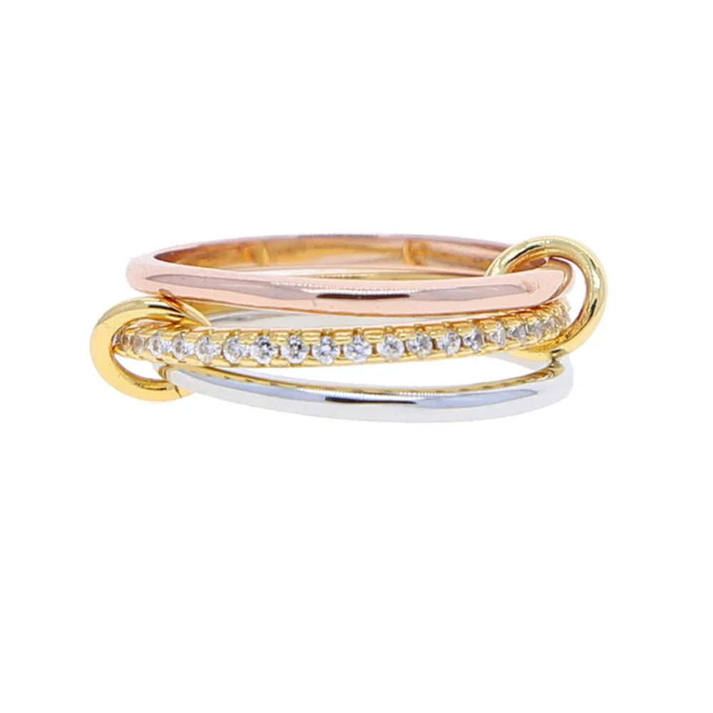 2026 Spinelli Stacking Rings - Iced Out 5A CZ Micro Pave Multi-Piece Engagement Finger Jewelry Set for Women