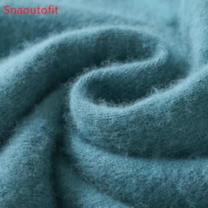 Men's Pure Mink Cashmere Sweater - Luxury O-Neck Long Sleeve Knit Pullover For Autumn & Winter Fashion