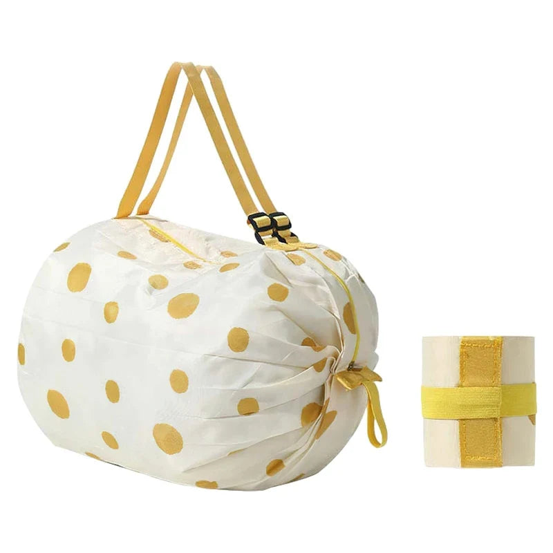 Foldable Shopping Bag - Waterproof Portable Reusable Grocery & Travel Tote Bag