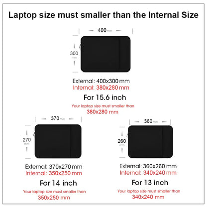 Laptop Sleeve Bag Case - Protective Notebook Cover for MacBook Air Pro 13-15.6 Inch, Lenovo, Dell, HP & More