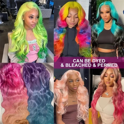 13x6 HD Lace Frontal Wig – 13x4 Transparent 613 Blonde Body Wave Human Hair Wig, 250 Density