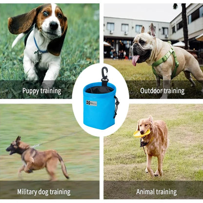 Portable Dog Training Treat Bag - Small Combination Waist Pouch for Puppy Snacks, Leash Walks & Outdoor Pet Training