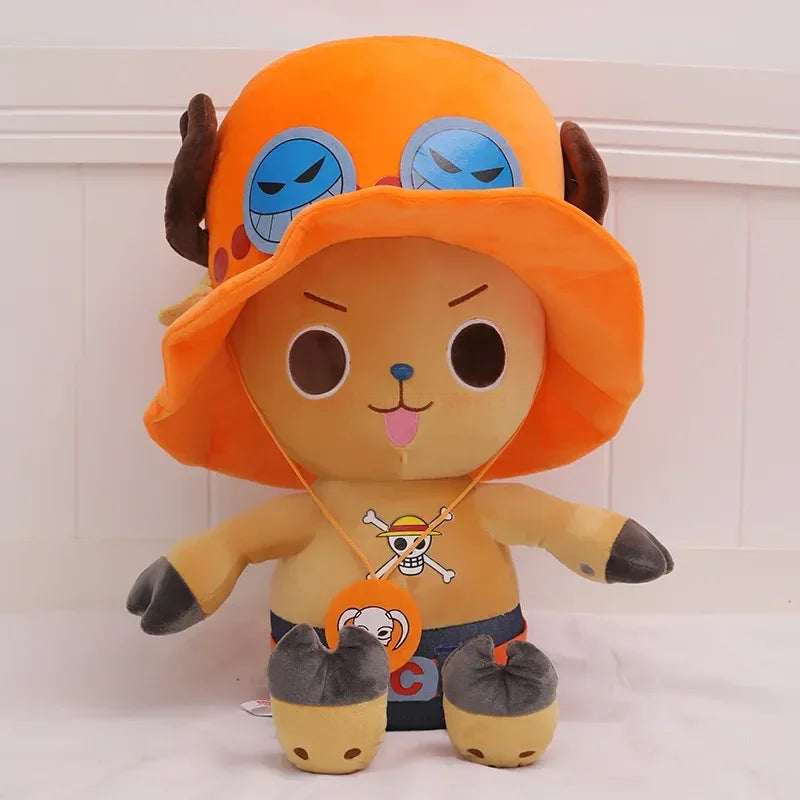 One-Piece Anime Plush — Monkey D. Luffy & Tony Chopper Stuffed Doll, 35–70cm, Sleeping Pillow Toy Gift