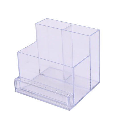 Clear Nail Drill Bit Holder - Transparent Display Box Organizer for Manicure Tools, Nail Art Accessories & Beauty Storage