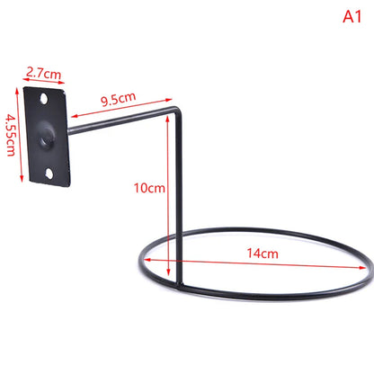 Multi-Purpose Football Display Shelf – Wall-Mounted Basketball Storage Rack, Iron Space-Saving Holder for Living Room Decoration