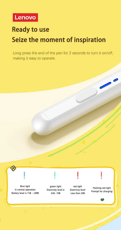 Lenovo Thinkplus BP16 Universal Stylus Pen – Touch Screen Pen for iOS, Android, Windows Tablets & Phones