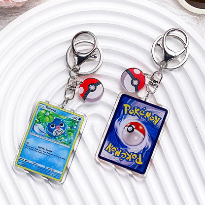 Pokemon Acrylic Keychain Charms - Pikachu Bulbasaur Jigglypuff Bag Pendant Backpack Accessories Gift