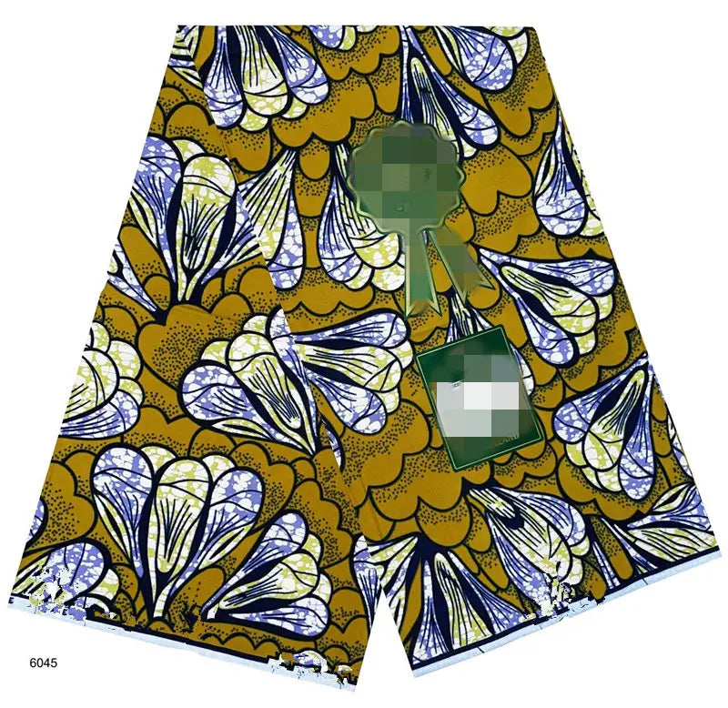 African Real Wax Print Fabric 100% Cotton - Ghana Style Ankara Pagne Nigeria Wax Tissu Soft Printed Fabric