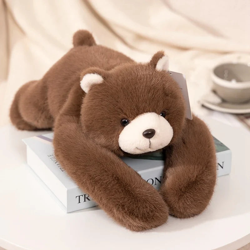 30-65cm Kawaii Forest Animal Plush Dolls – Soft Long-Arm Raccoon, Dinosaur, Sloth, Panda & Koala Pillow Toys for Home Decor
