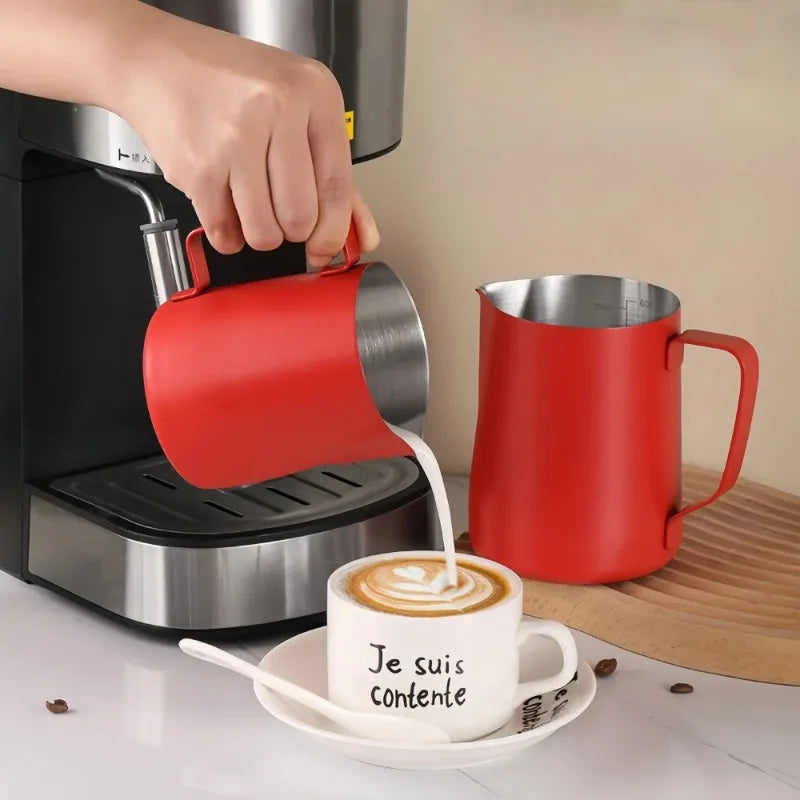 350/600ML Stainless Steel Milk Frothing Pitcher – Precision Scale Latte Jug for Coffee, Barista & Professional Cafe Use