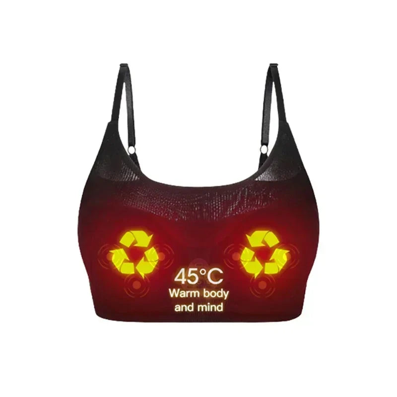 Electric Wireless Breast Massage Bra – Hot Compress Chest Care & Enhancement Massager