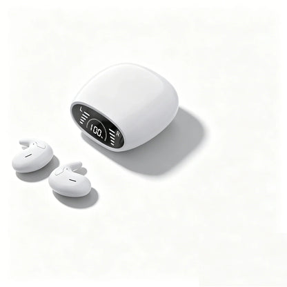 Ultra-Thin Sleep Earbuds - Lightweight Invisible Design with Ergonomic Side-Sleep Fit & Built-In Mic