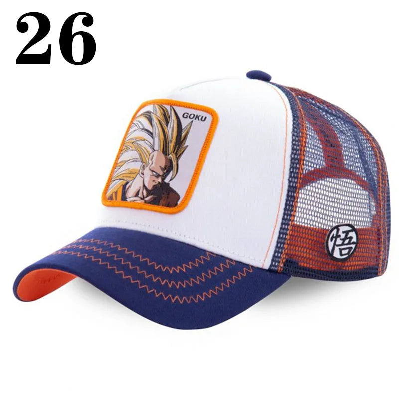 Dragon Ball Anime Baseball Cap - Goku Vegeta Buu Mesh Hip Hop Hat for Summer Casual Wear