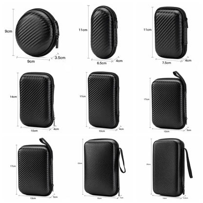 Portable EVA Storage Case - Protective Zipper Pouch for Phone Charger Shaver Hard Drive Data Cable Headphone Accessories