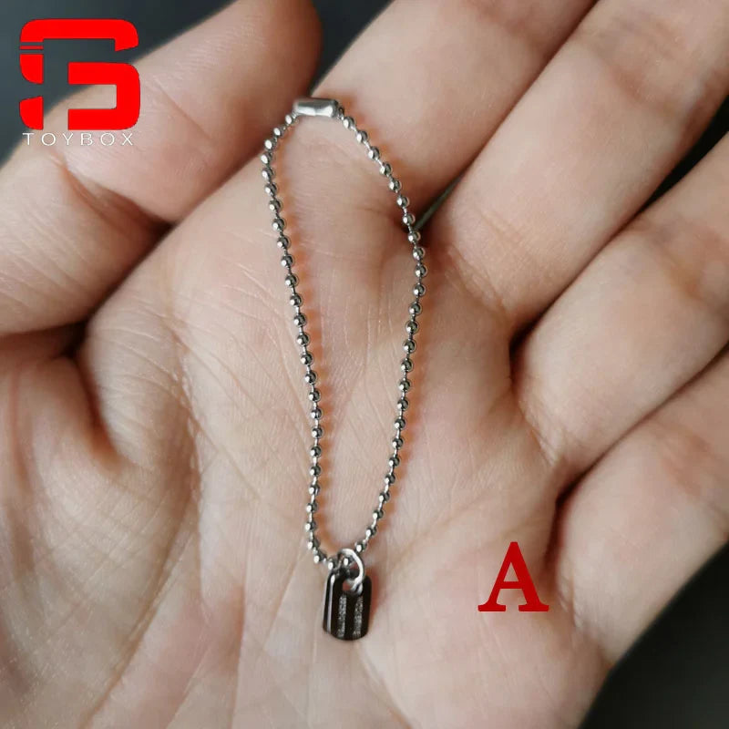 1/6 Scale Cross & Dog Tag Necklace – Soldier Accessory for 12-inch Action Figures