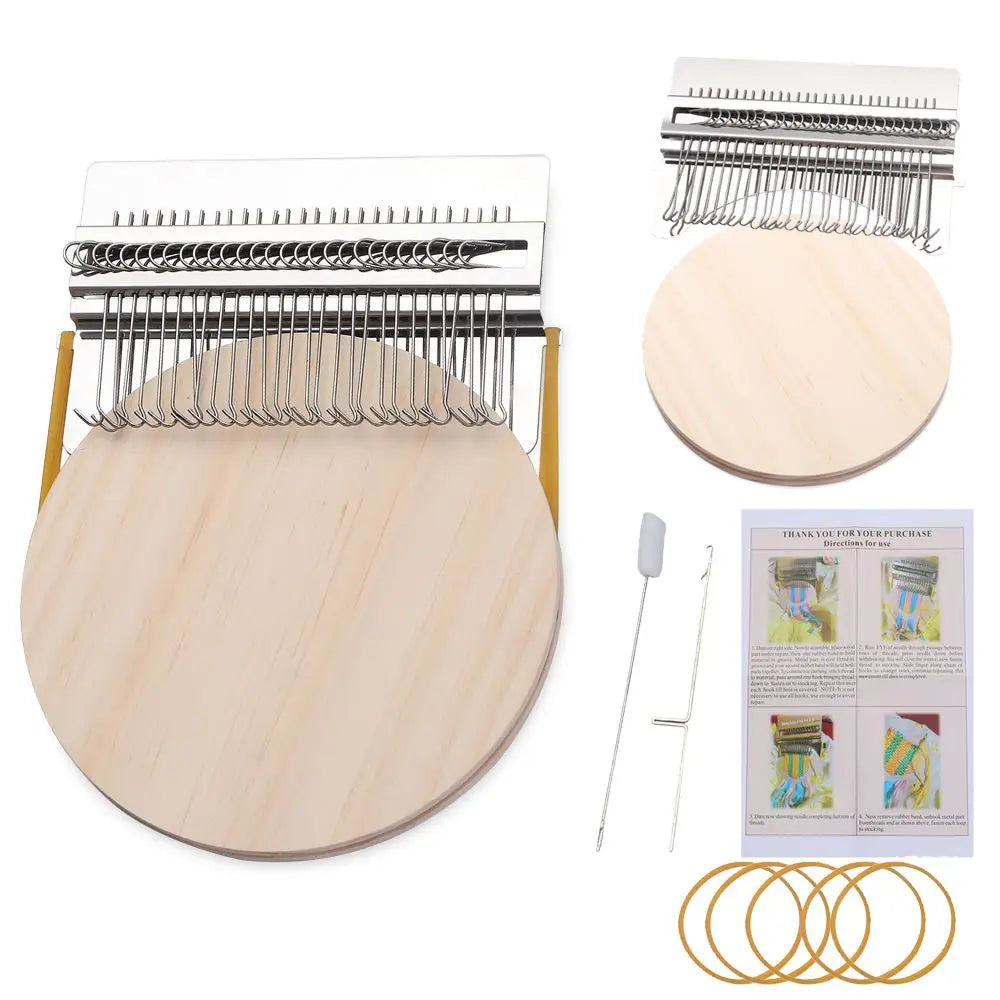 DIY Mini Weaving Loom - Metal Stitching Tool for Creative Darning, Mending & Textile Crafts